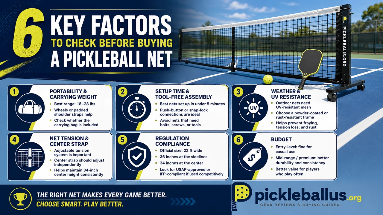 6 Key Factors to Check Before Buying a Pickleball Net