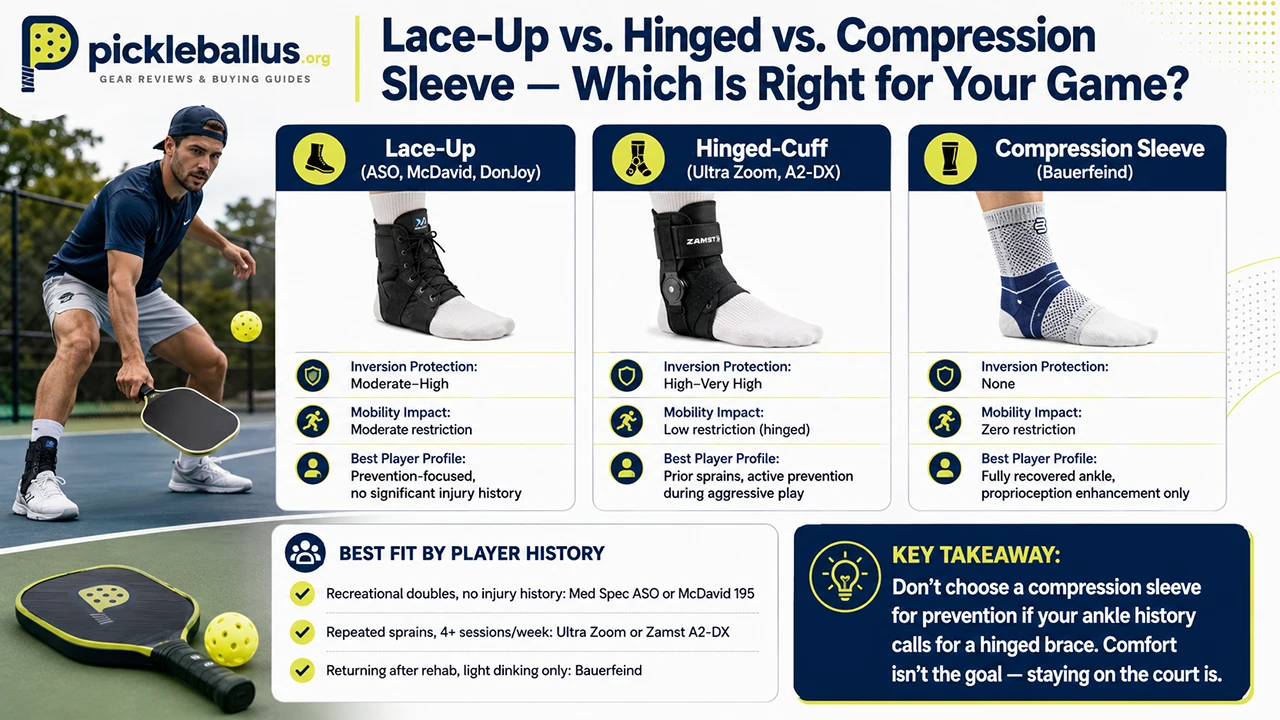 Lace-Up vs. Hinged vs. Compression Sleeve — Which Is Right for Your Game?
