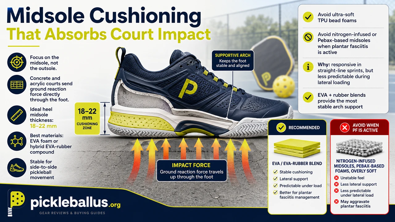 Midsole Cushioning That Absorbs Court Impact