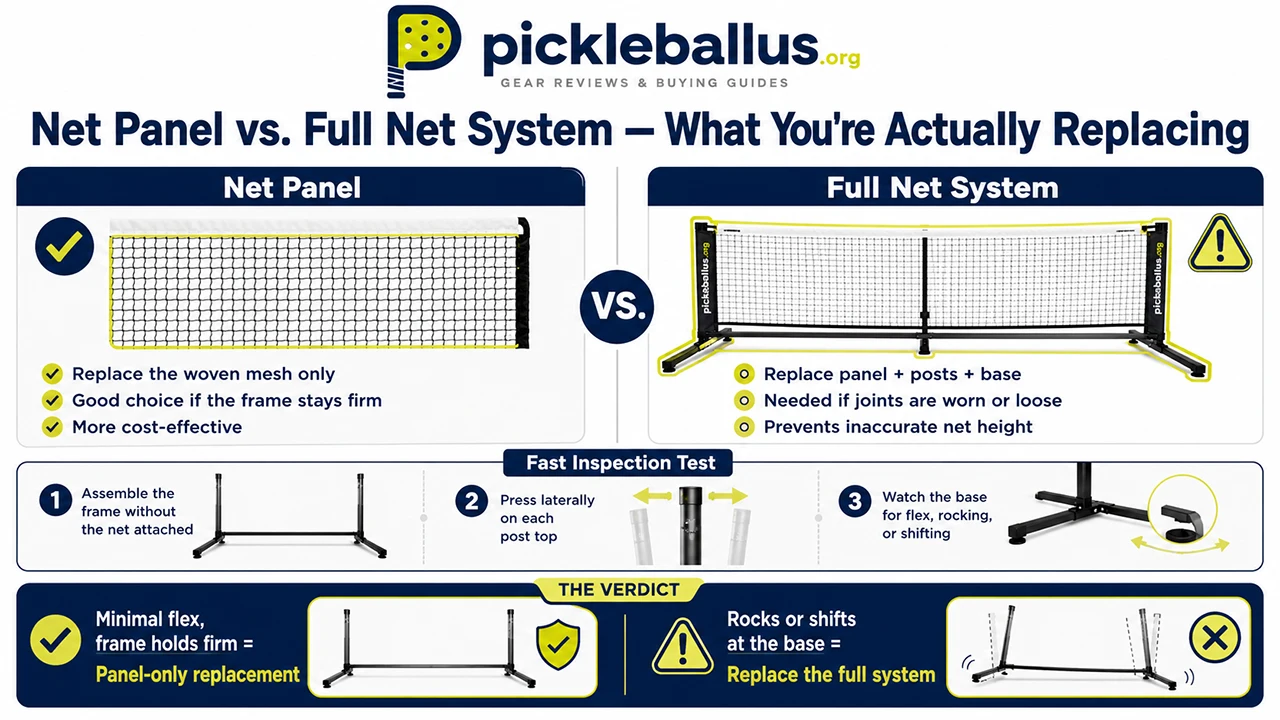 Net Panel vs. Full Net System — What You're Actually Replacing