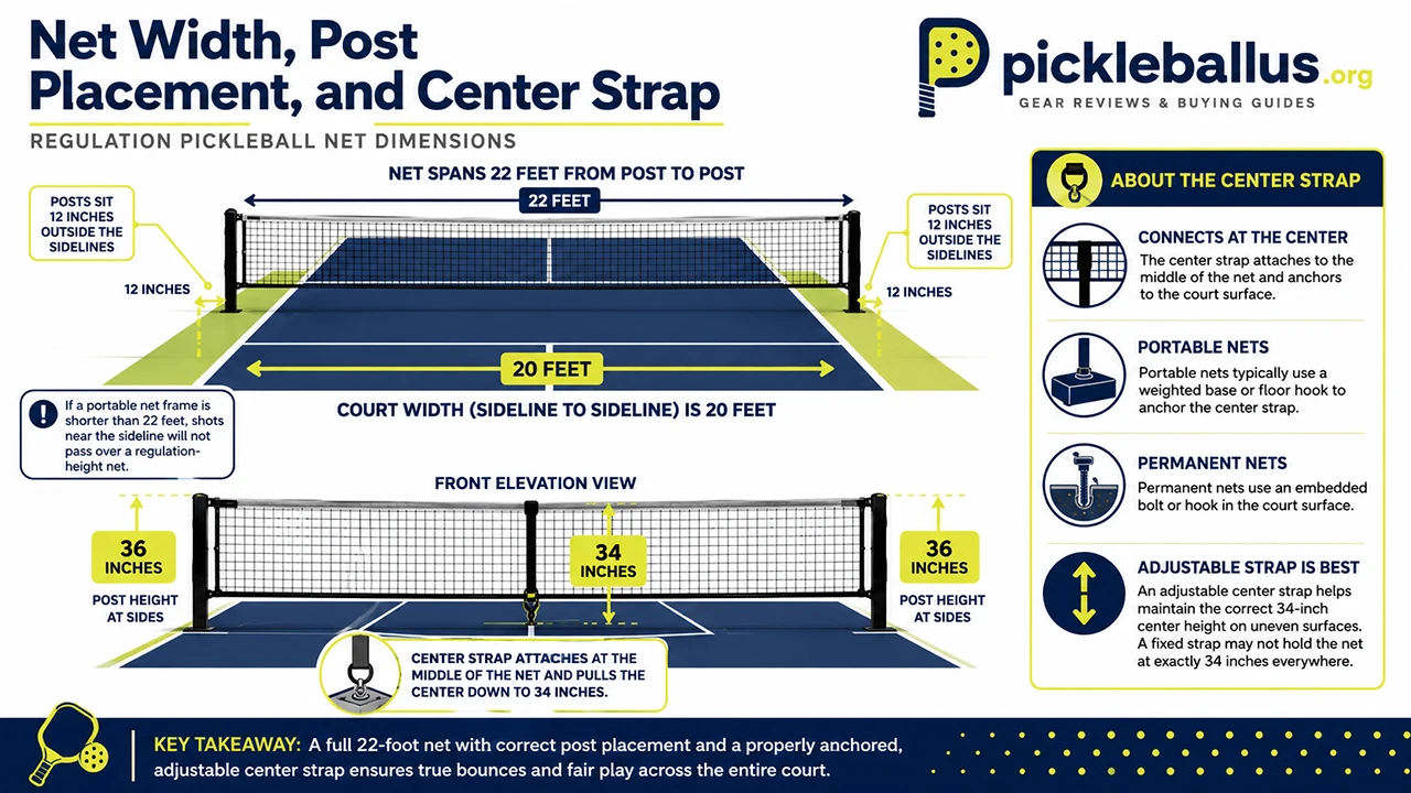 Net Width, Post Placement, and Center Strap
