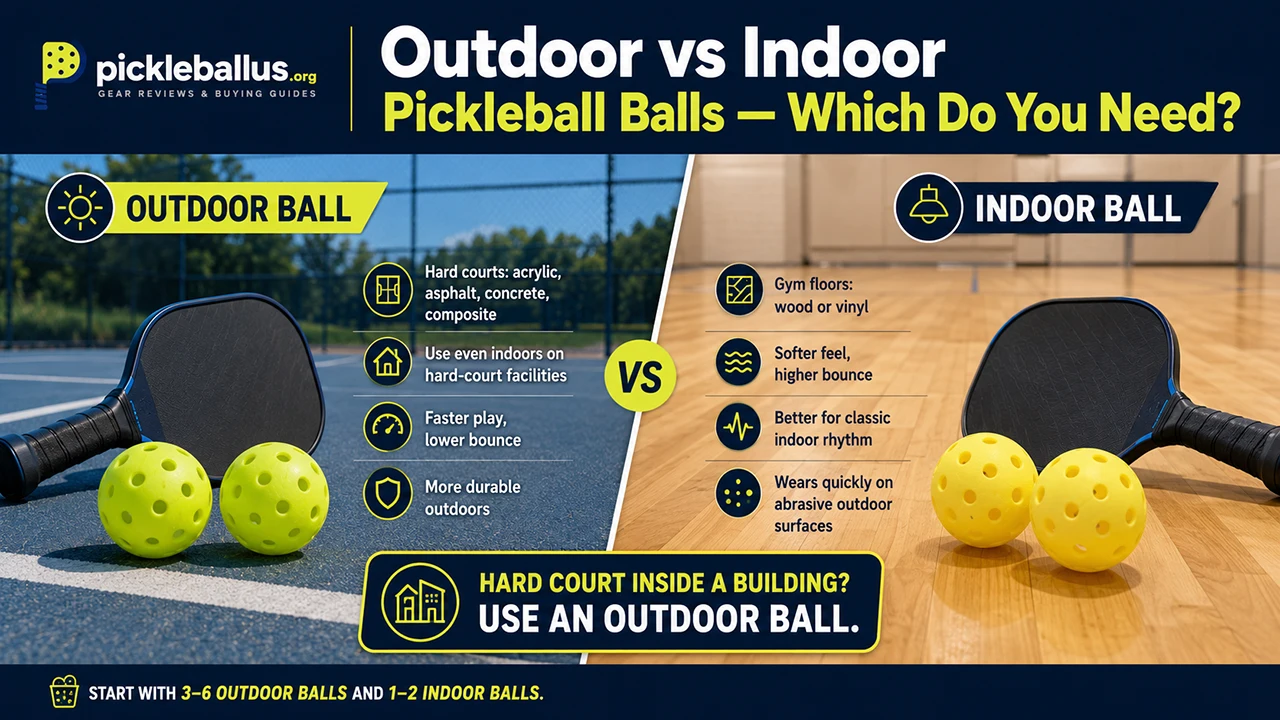 Outdoor vs Indoor Pickleball Balls — Which Do You Need?