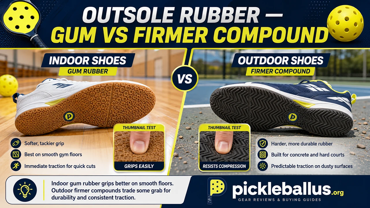 Outsole Rubber — Gum vs Firmer Compound