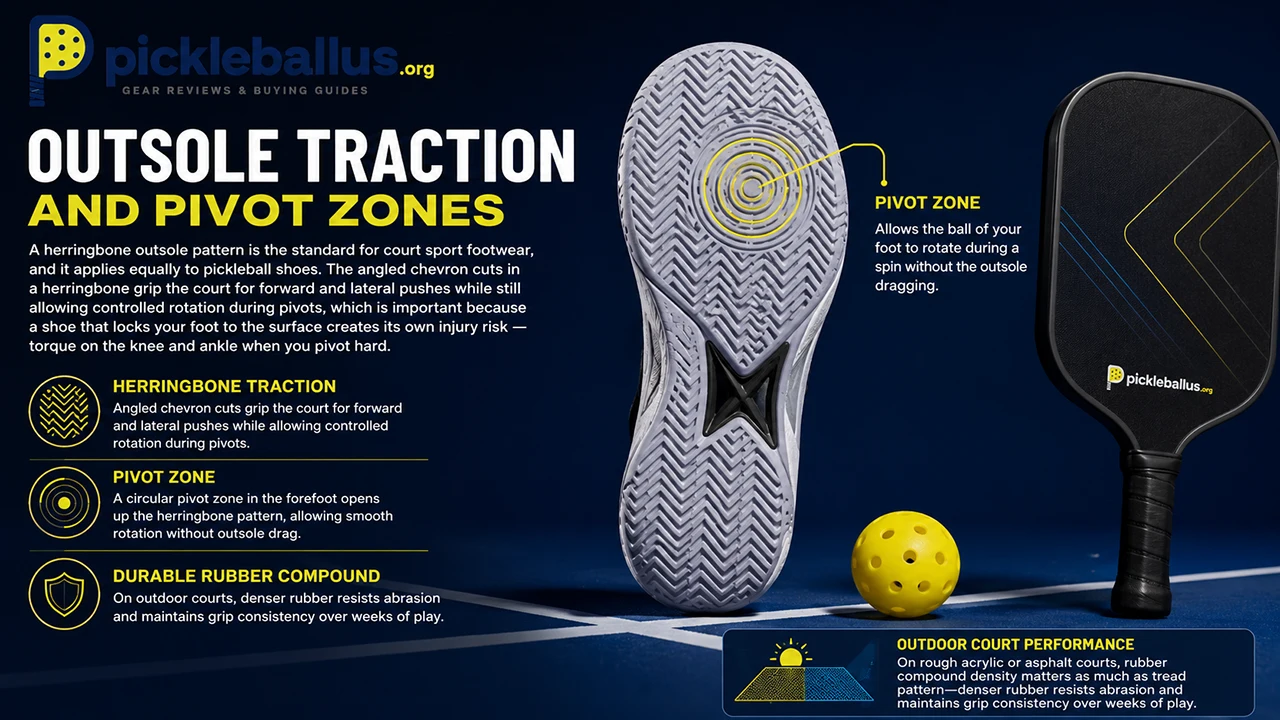 Outsole Traction and Pivot Zones