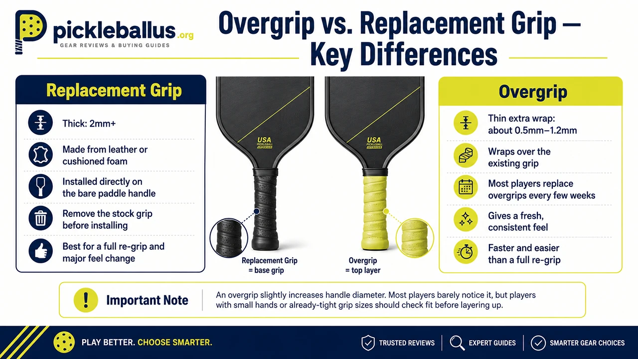 Overgrip vs. Replacement Grip — Key Differences