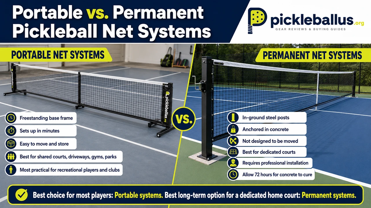Portable vs. Permanent Pickleball Net Systems