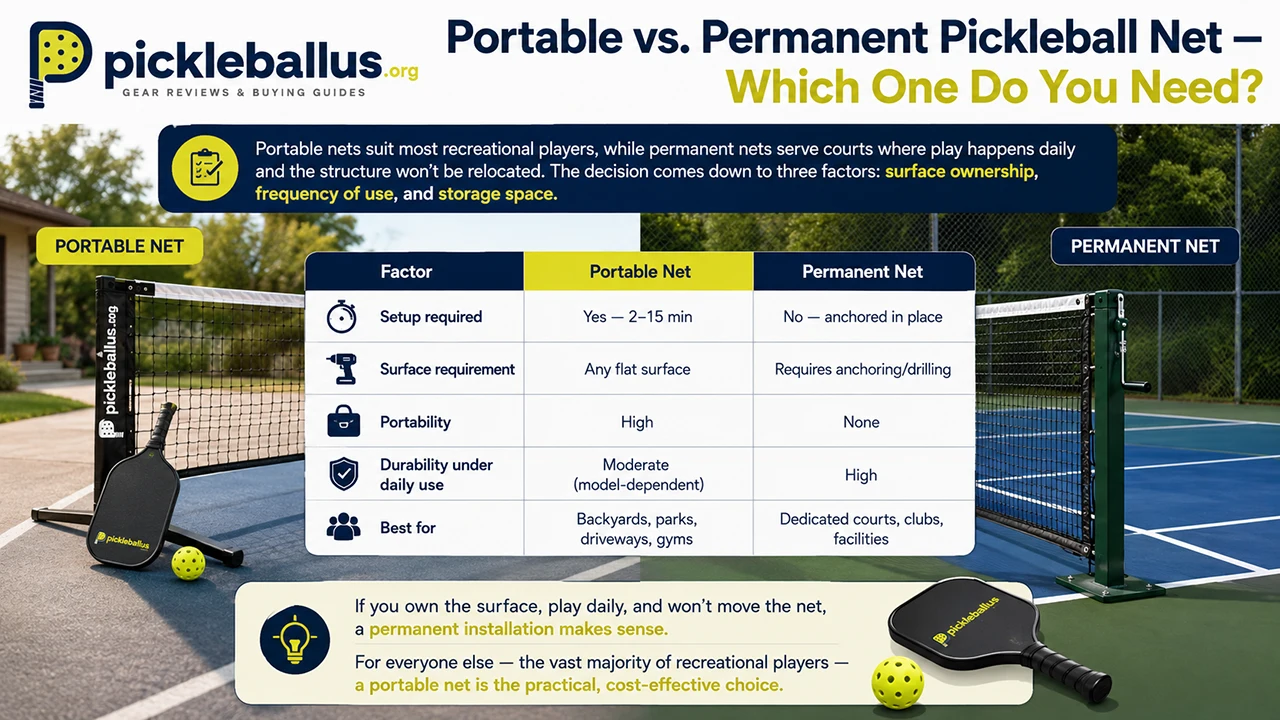 Portable vs. Permanent Pickleball Net — Which One Do You Need?