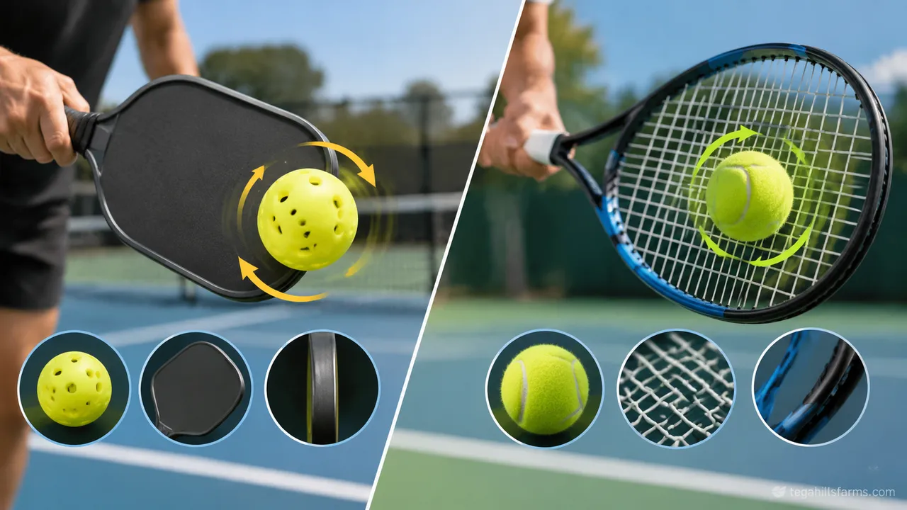 Spin Technique Differences: Pickleball vs Tennis