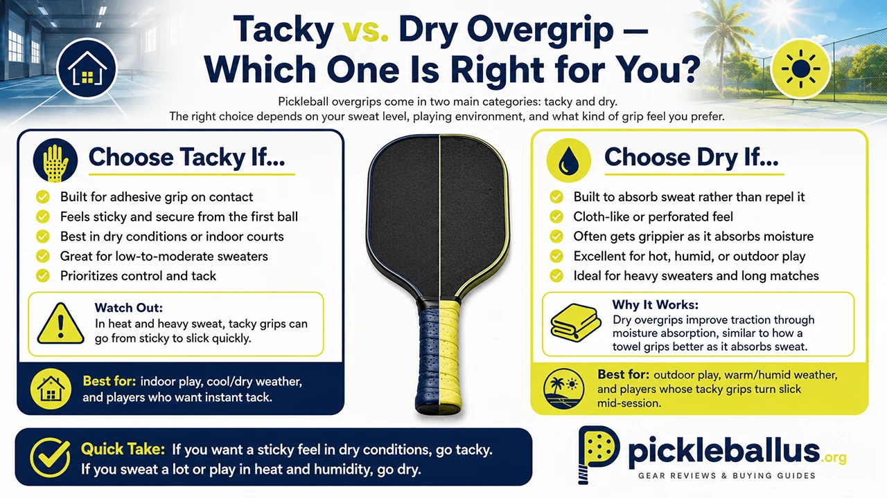 Tacky vs. Dry Overgrip — Which One Is Right for You?