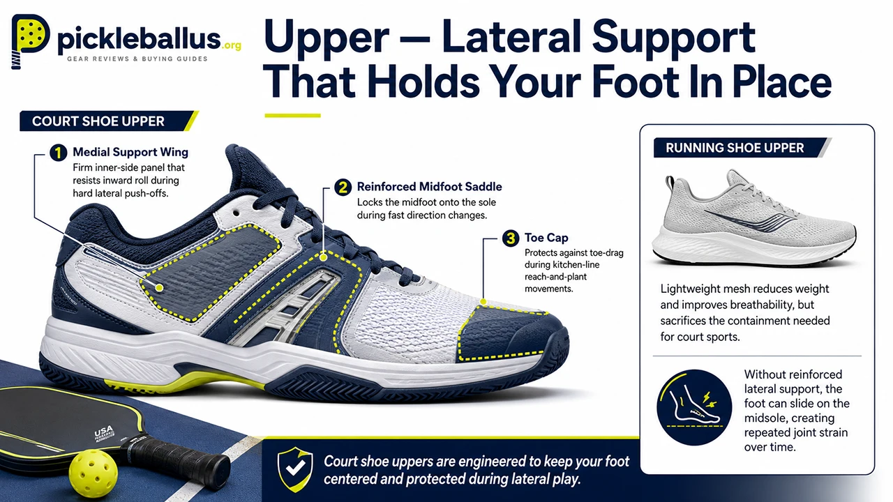 Upper — Lateral Support That Holds Your Foot In Place