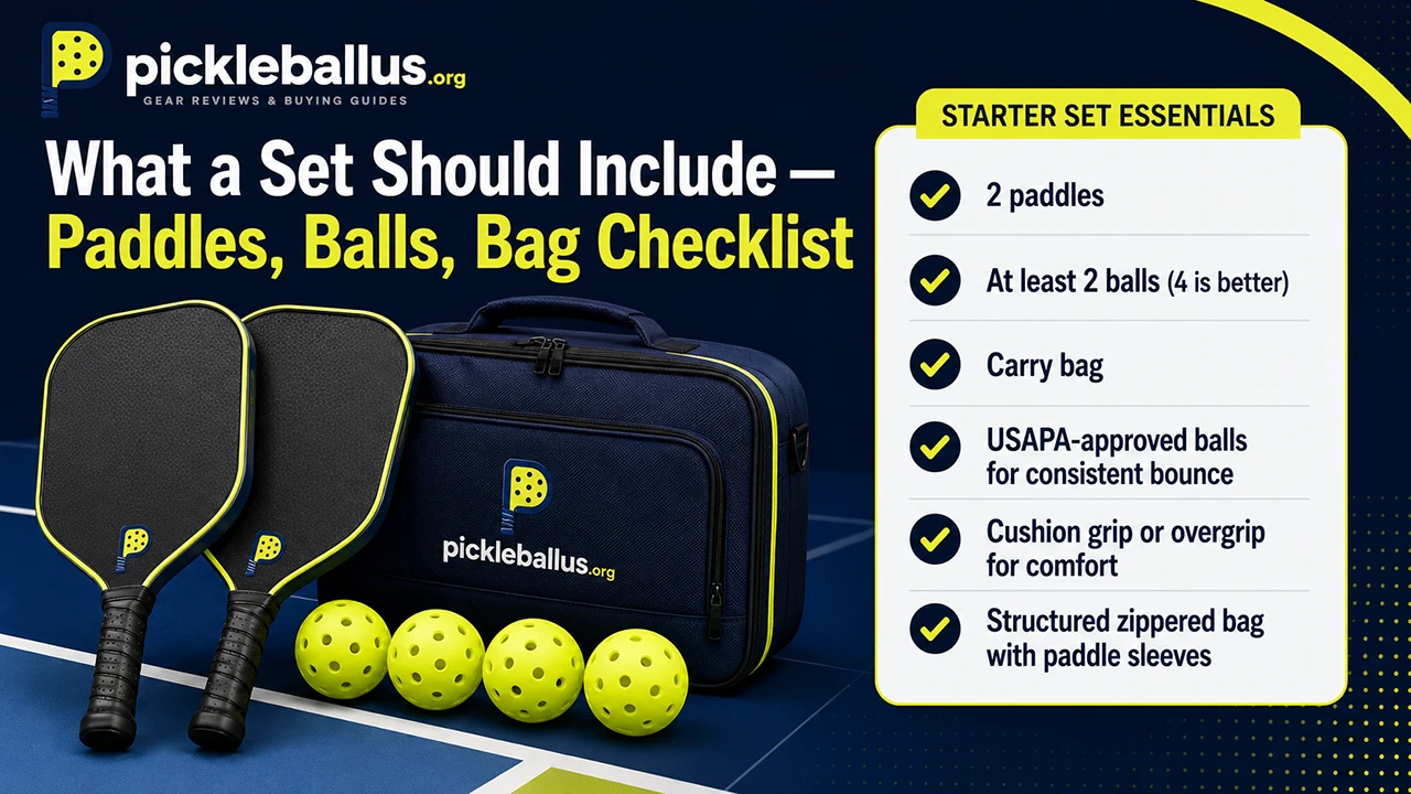 What a Set Should Include — Paddles, Balls, Bag Checklist