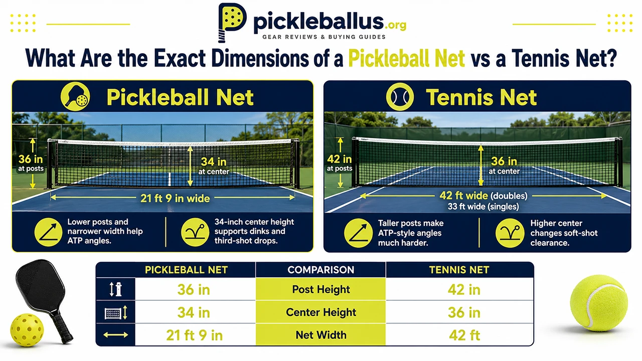What Are the Exact Dimensions of a Pickleball Net vs a Tennis Net?