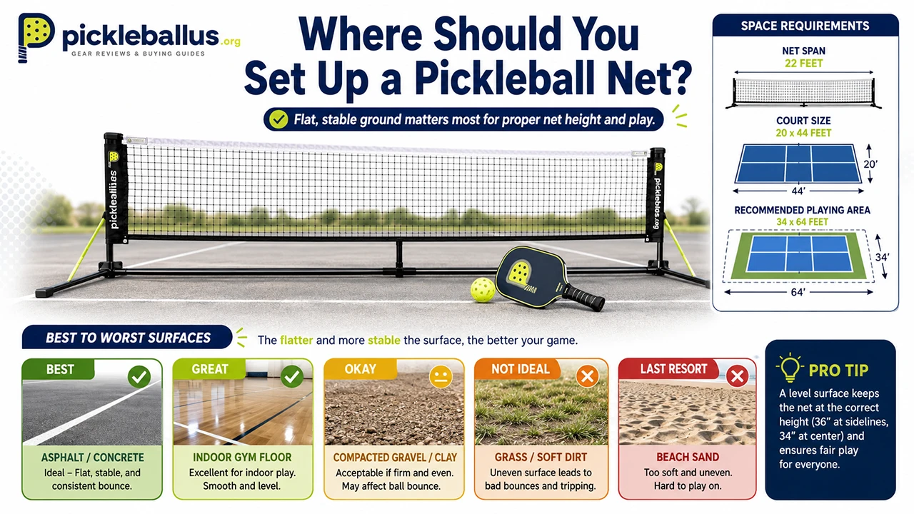 Where Should You Set Up a Pickleball Net?