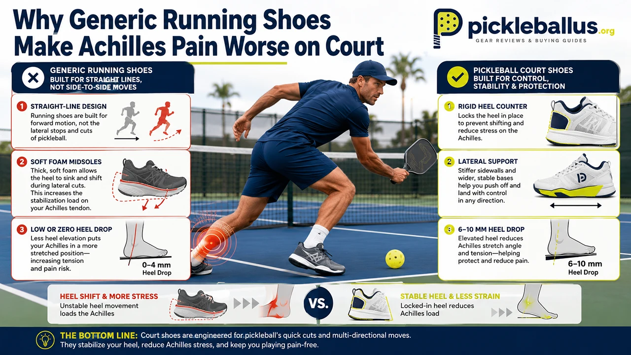 Why Generic Running Shoes Make Achilles Pain Worse on Court
