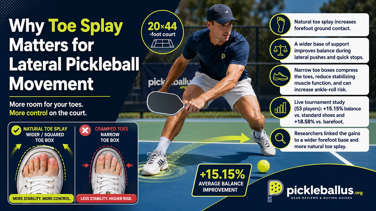 Why Toe Splay Matters for Lateral Pickleball Movement